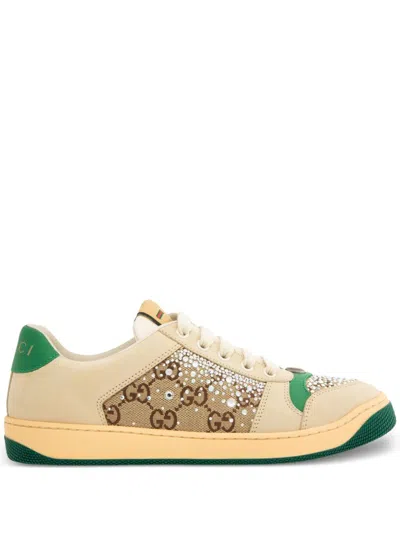 Gucci Women Screener Leather Trainers In Multicolor