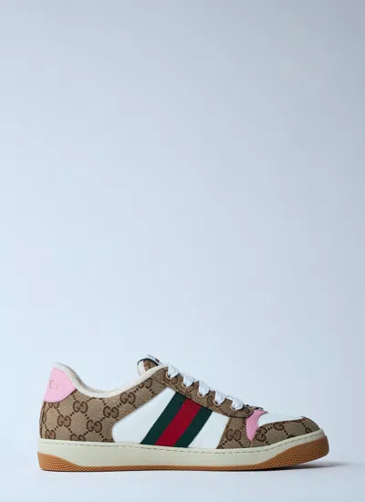 Gucci Women Screener Sneaker In Brown