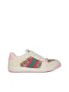 Gucci Women Screener Sneakers With Gg Crystals In Multi
