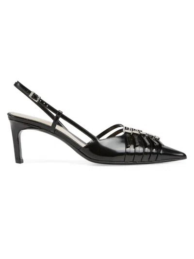 Gucci Women's Seraphine 75mm Leather Slingback Pumps In Black