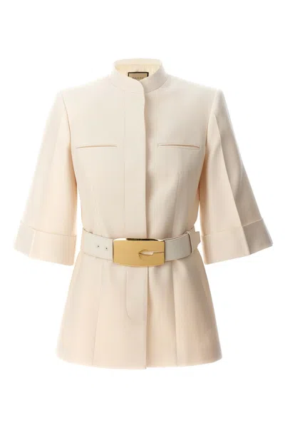 Gucci Women Shaped Jacket In White