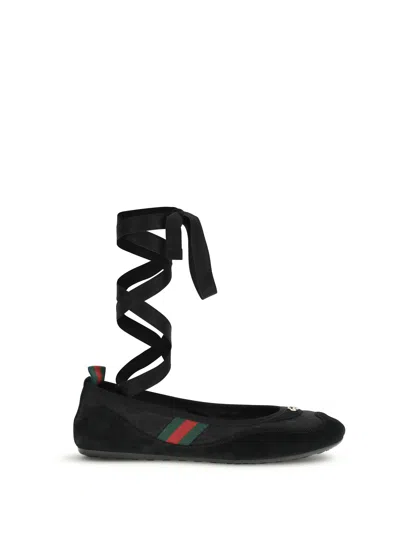 Gucci Women Shift Ballerinas In Black