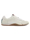 Gucci Elan Washed Leather Low-top Sneakers In White