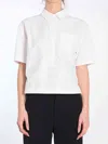 Gucci Logo-embossed Boxy Shirt With Breast Pocket In White