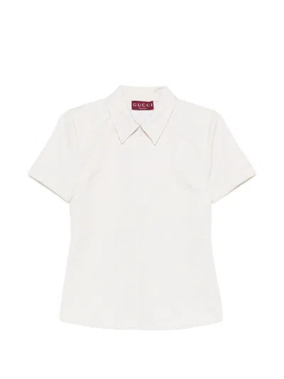 Gucci Gg Cotton Blend Polo Shirt In Pattern