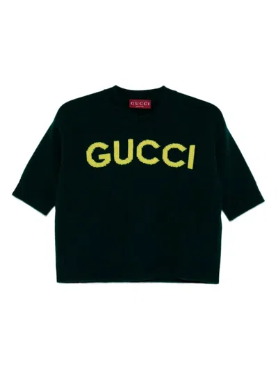Gucci Women Short Sleeve Crew-neck Top In Black