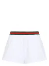 Gucci Cotton Jersey Shorts With Signature Stripes Band