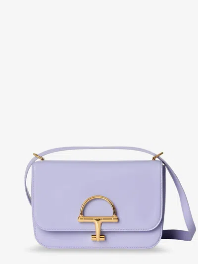 Gucci Women Siena Leather Shoulder Bag With Iconic Metal Horsebit In Purple