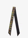 Gucci Printed Silk Neck Bow In Black