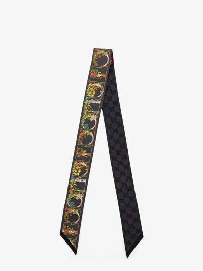 Gucci Printed Silk Neck Bow In Multi