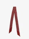 Gucci Women Silk Bandeau In Burgundy