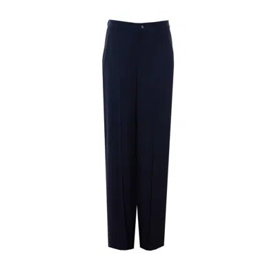 Gucci Women Silk Jacquard Pants In Blue