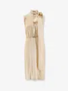 Gucci Women Silk Midi Dress In Neutral