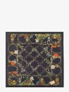 Gucci Women Silk Twill Foulard In Animal Print