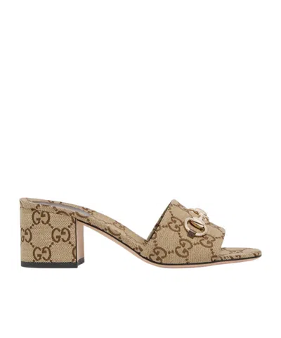 GUCCI GUCCI HORSEBIT SLIDE SANDALS