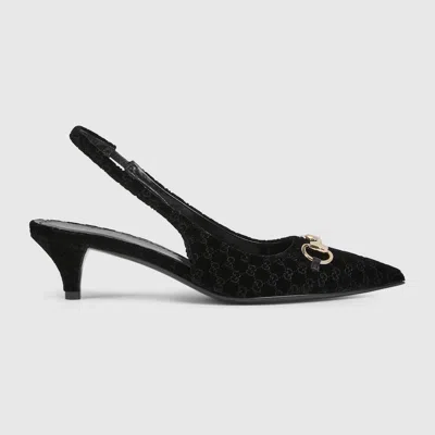 Gucci Women's Slingback Pump With Horsebit In Black