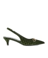 Gucci Women's Slingback Pump With Horsebit In Green