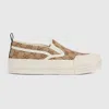 Gucci Sneakers Slip-on In Tela Gg In Brown
