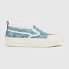 Gucci Sneakers Slip-on In Denim Gg In Blue