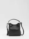 Gucci Gg Emblem Small Leather Bucket Bag In Black