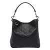 Gucci Gg Emblem Small Leather Bucket Bag In Black