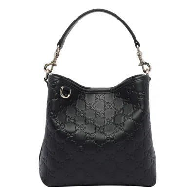 GUCCI GUCCI WOMEN SMALL GG EMBLEM BUCKET BAG