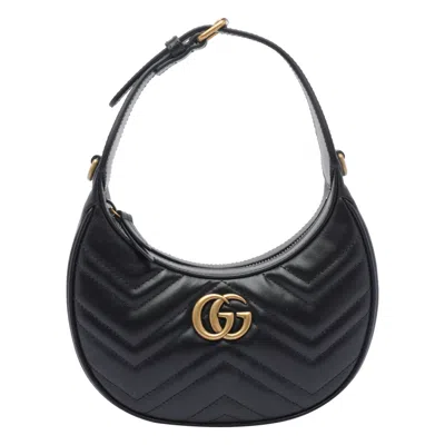 Gucci Women Small Gg Marmont Shoulder Bag In Black