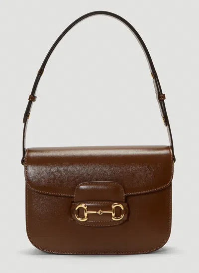 Gucci Women Small Horsebit 1955 Shoulder Bag In Brown