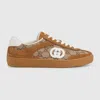 Gucci Sneakers With Incrocio Gg In Brown