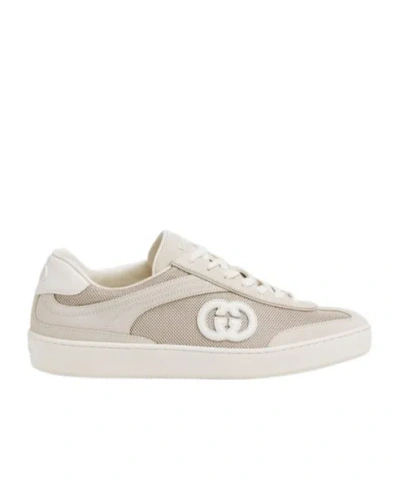 Gucci Women's Sneaker With Interlocking G In Light Beige