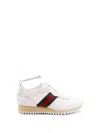 Gucci Motion Sneaker With Adjustable Ankle Strap In White