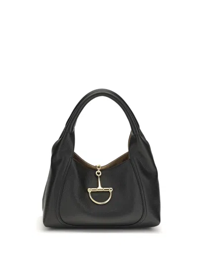 Gucci Softbit Leather Shoulder Bag In Black