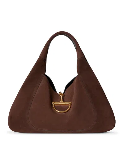 Gucci Women Softbit Shoulder Bag Maxi Size In Brown