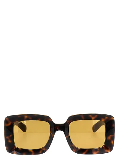 Gucci Women Square Sunglasses In Yellow