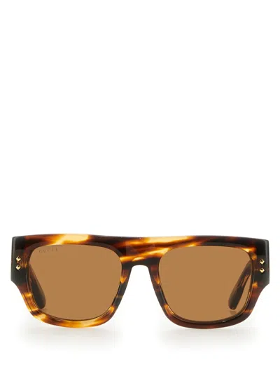 Gucci Stone Island Sweater With A Round Neck In Mixed Wool In Brown