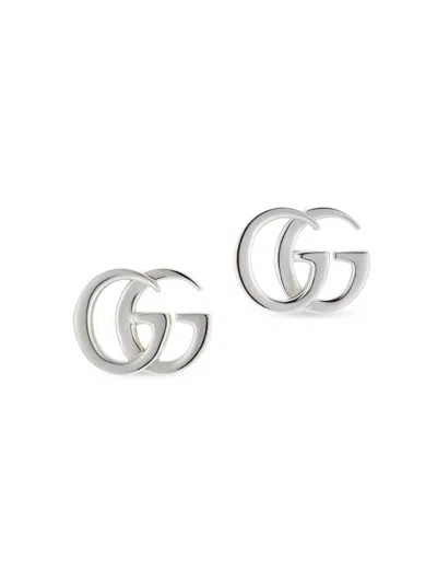 Gucci Women's Sterling Silver Interlocking G Logo Stud Earrings In Pattern
