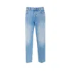Gucci Women Straight Fit Denim Jeans In Blue