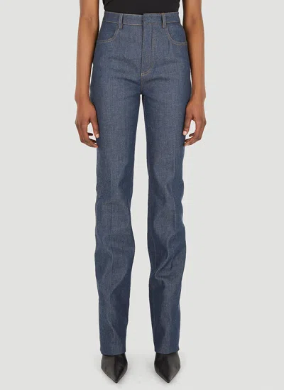 Gucci Women Straight-leg Denim Jeans In Blue