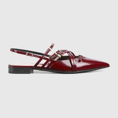 Gucci Women's Strappy Ballet Flat In Red