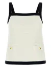Gucci Canotta In Crochet Stretch Bianco  Donna