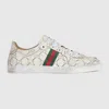 Gucci White Stretch Sneakers With Laser-cut Gg Motif In Neutral
