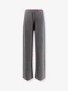 Gucci Womens Dusty Dark Grey Mc Ribbed Straight-leg Wool Knit Trousers In Gray