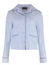 Gucci Light Blue Striped Cotton Embroidered Shirt