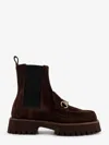 Gucci Women Suede Ankle Boots In Brown