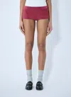 Gucci Women Suede Mini Shorts In Red