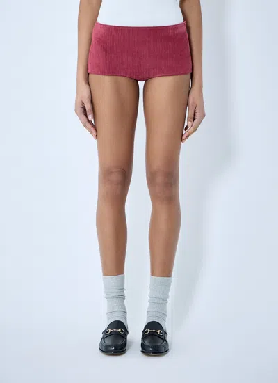 GUCCI GUCCI WOMEN SUEDE MINI SHORTS