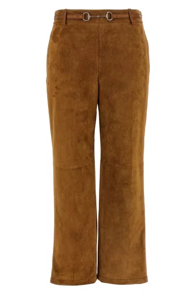 GUCCI GUCCI WOMEN SUEDE PANTS