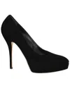 Gucci Women's Suede Platform Pump (authentic Pre-loved) In Black