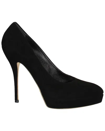 Gucci Women's Suede Platform Pump (authentic Pre-loved) In Black