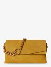 Gucci Women Suede Shoulder Bag With All-over Gg Motif In Yellow